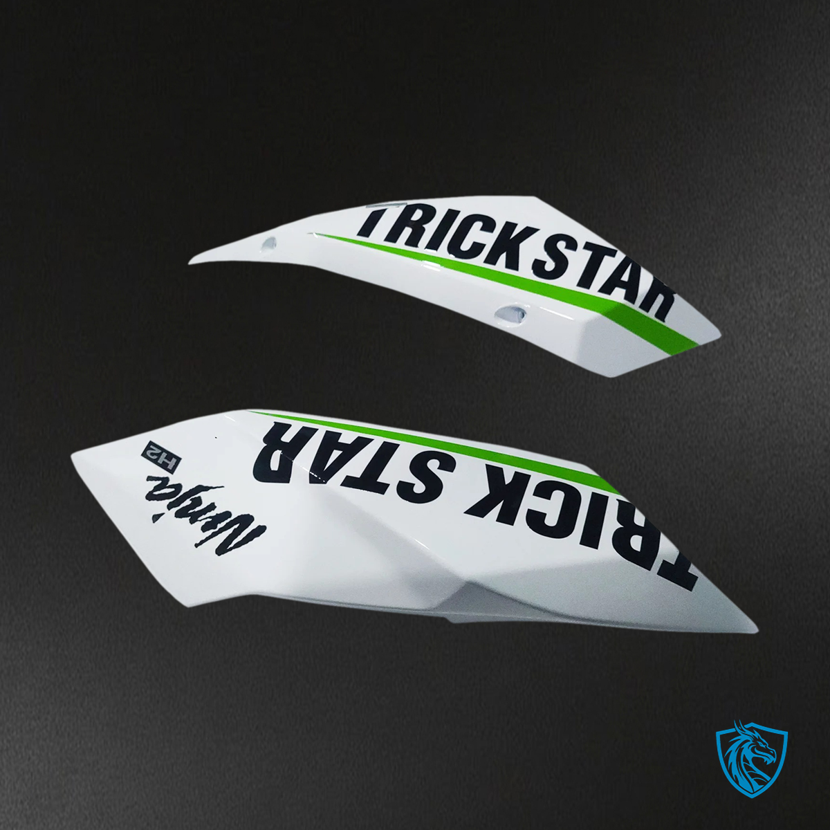 Kawasaki Ninja H2 (2015-2022) White & Green Stripe - Fairing Kit