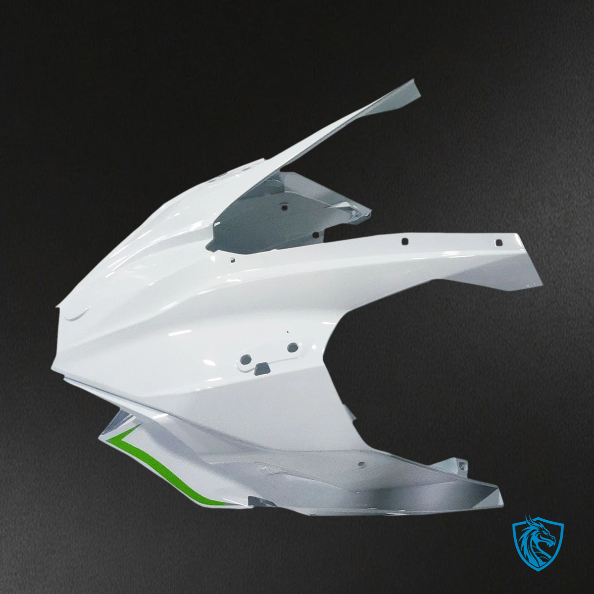 Kawasaki Ninja H2 (2015-2022) White & Green Stripe - Fairing Kit