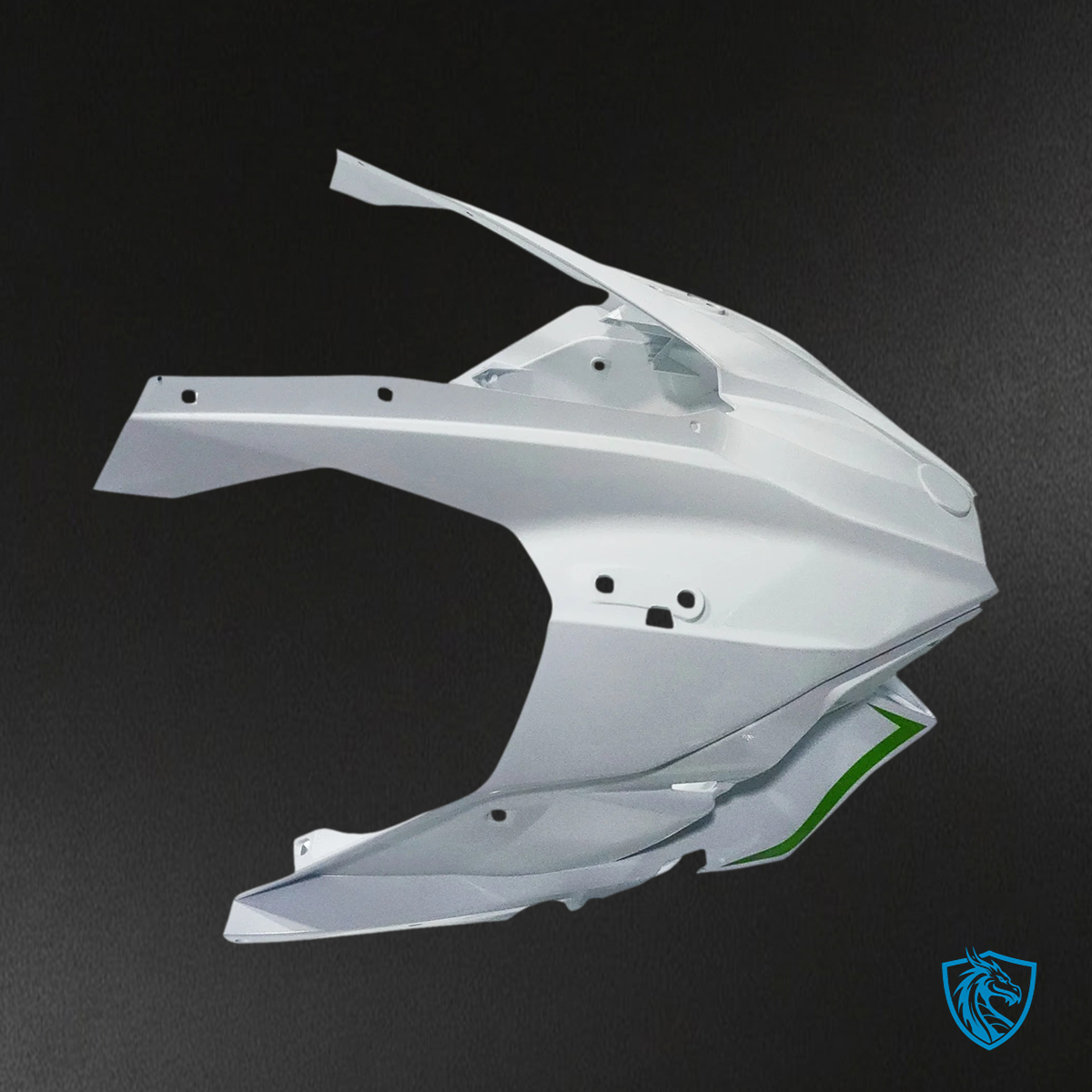 Kawasaki Ninja H2 (2015-2022) White & Green Stripe - Fairing Kit