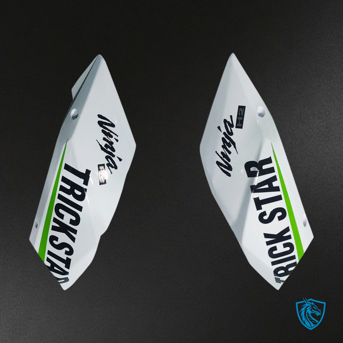 Kawasaki Ninja H2 (2015-2022) White & Green Stripe - Fairing Kit