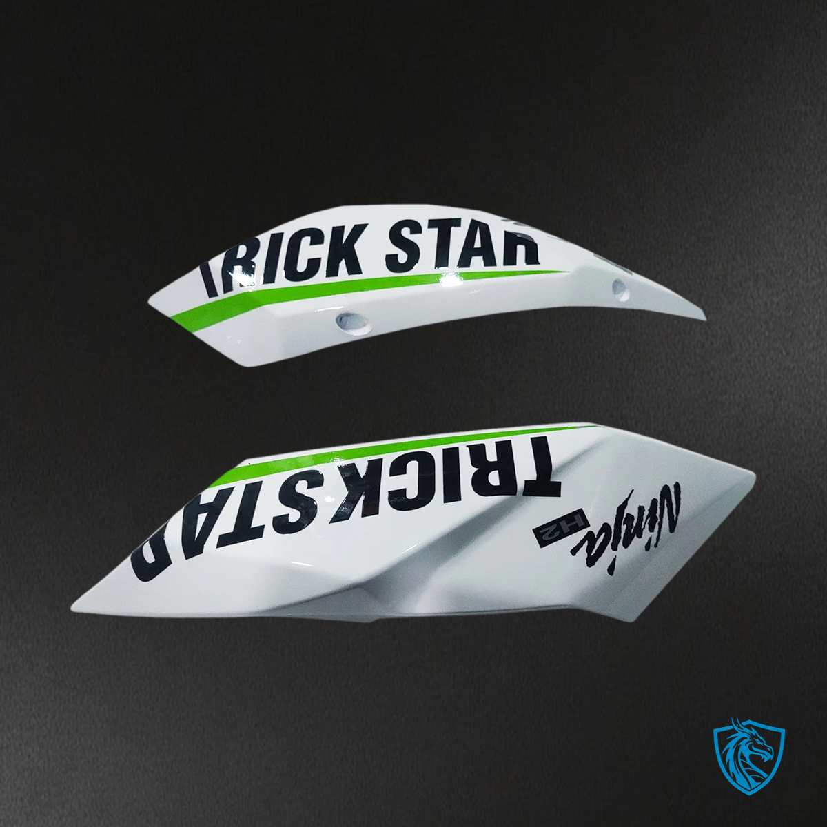 Kawasaki Ninja H2 (2015-2022) White & Green Stripe - Fairing Kit