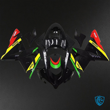 Kawasaki Ninja ZX-10R (2004-2005) Black Logos - Replacement Motorcycle Fairings Kit