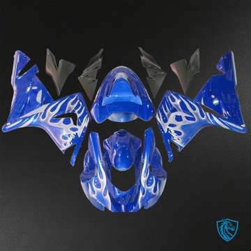 Kawasaki Ninja ZX-10R (2004-2005) Blue Flame Fairings Kit - Aftermarket ABS Bodywork