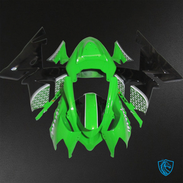 Kawasaki Ninja ZX-10R (2004-2005) Green & Black Arrow - Custom ABS Fairing Kit