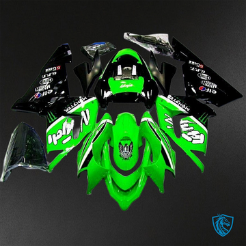 Kawasaki Ninja ZX-10R (2004-2005) Green & White logo ABS Bodywork - Fairings Kit