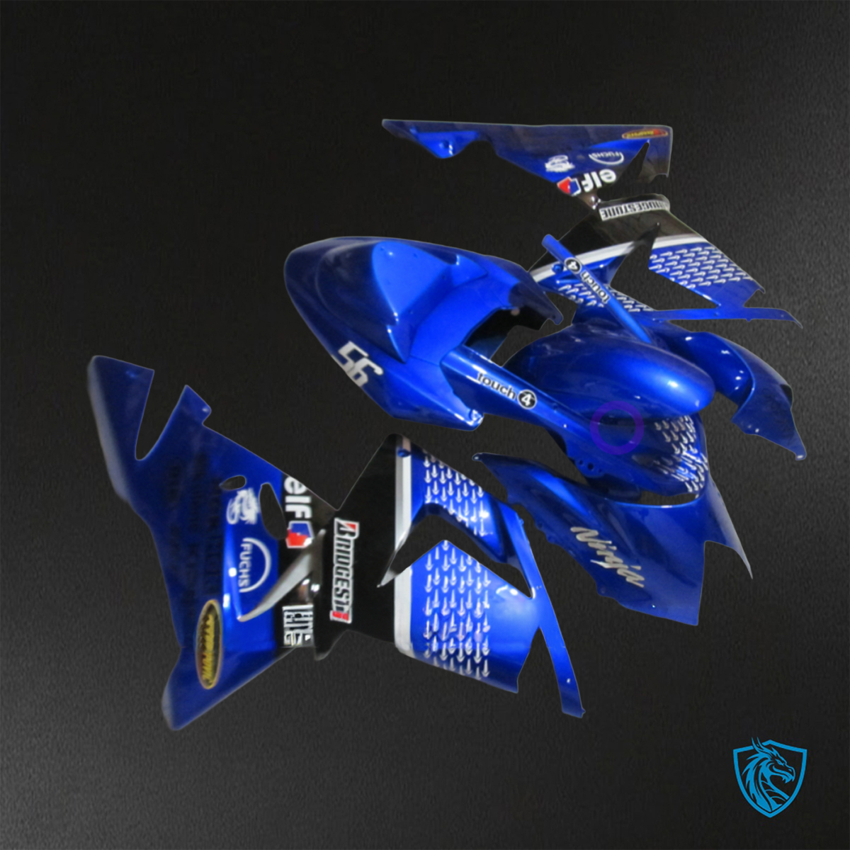Kawasaki Ninja ZX-10R (2004-2005) Blue & Black - Custom ABS Fairing Kit