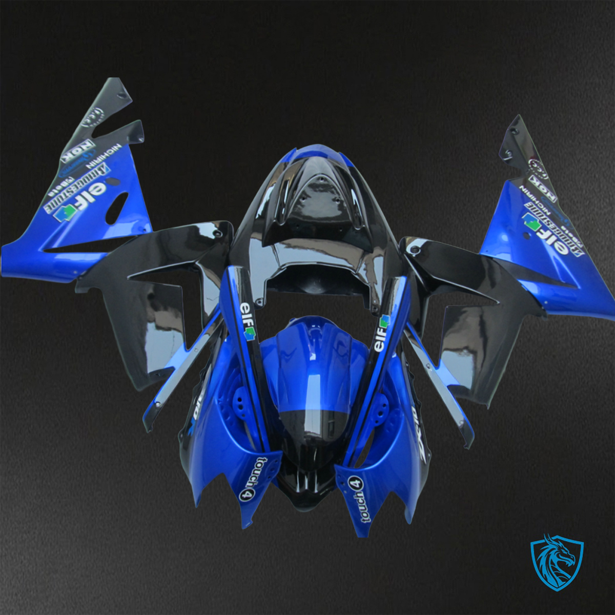 Kawasaki Ninja ZX-10R (2004-2005) Gloss Blue & Black ABS Bodywork - Fairings Kit