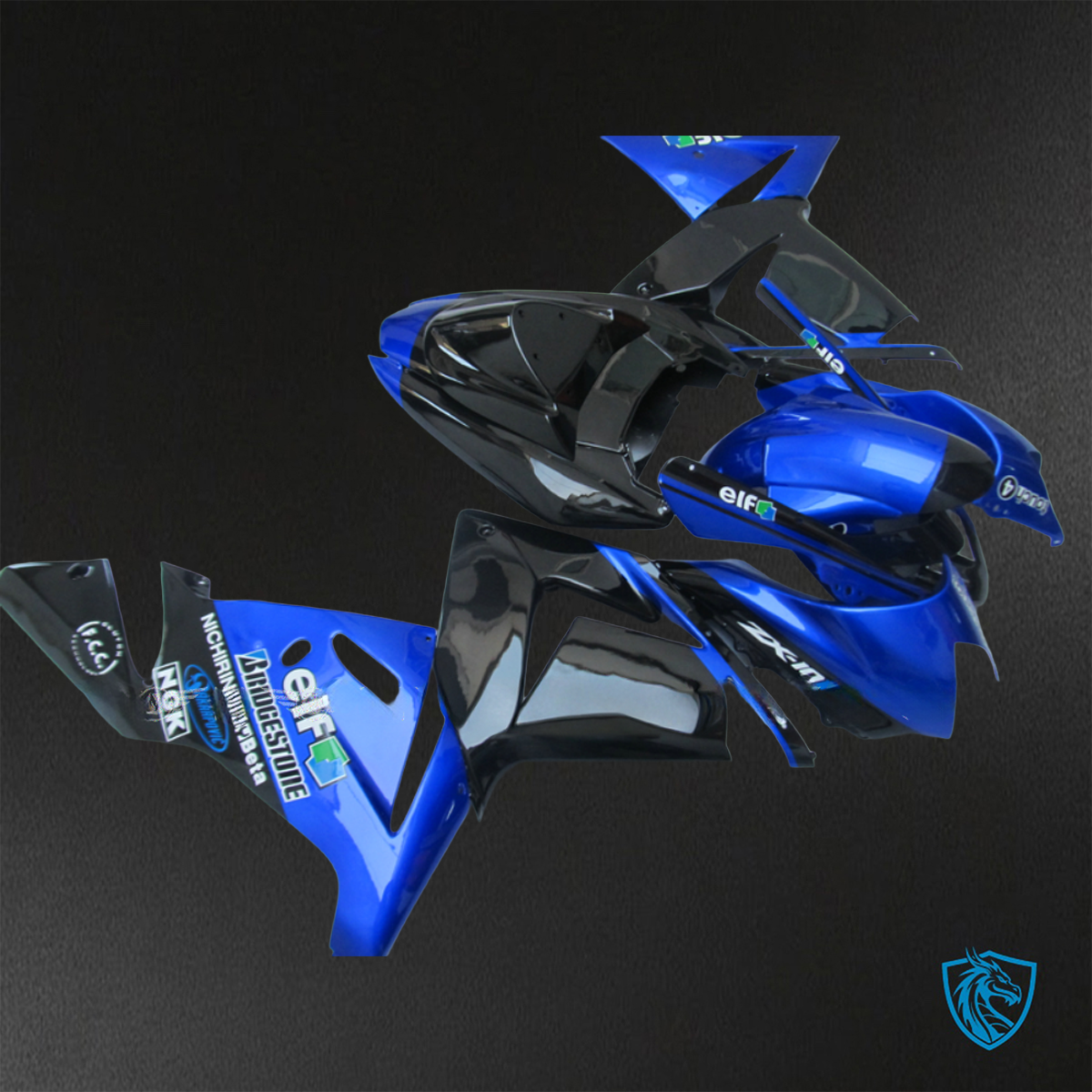 Kawasaki Ninja ZX-10R (2004-2005) Gloss Blue & Black ABS Bodywork - Fairings Kit