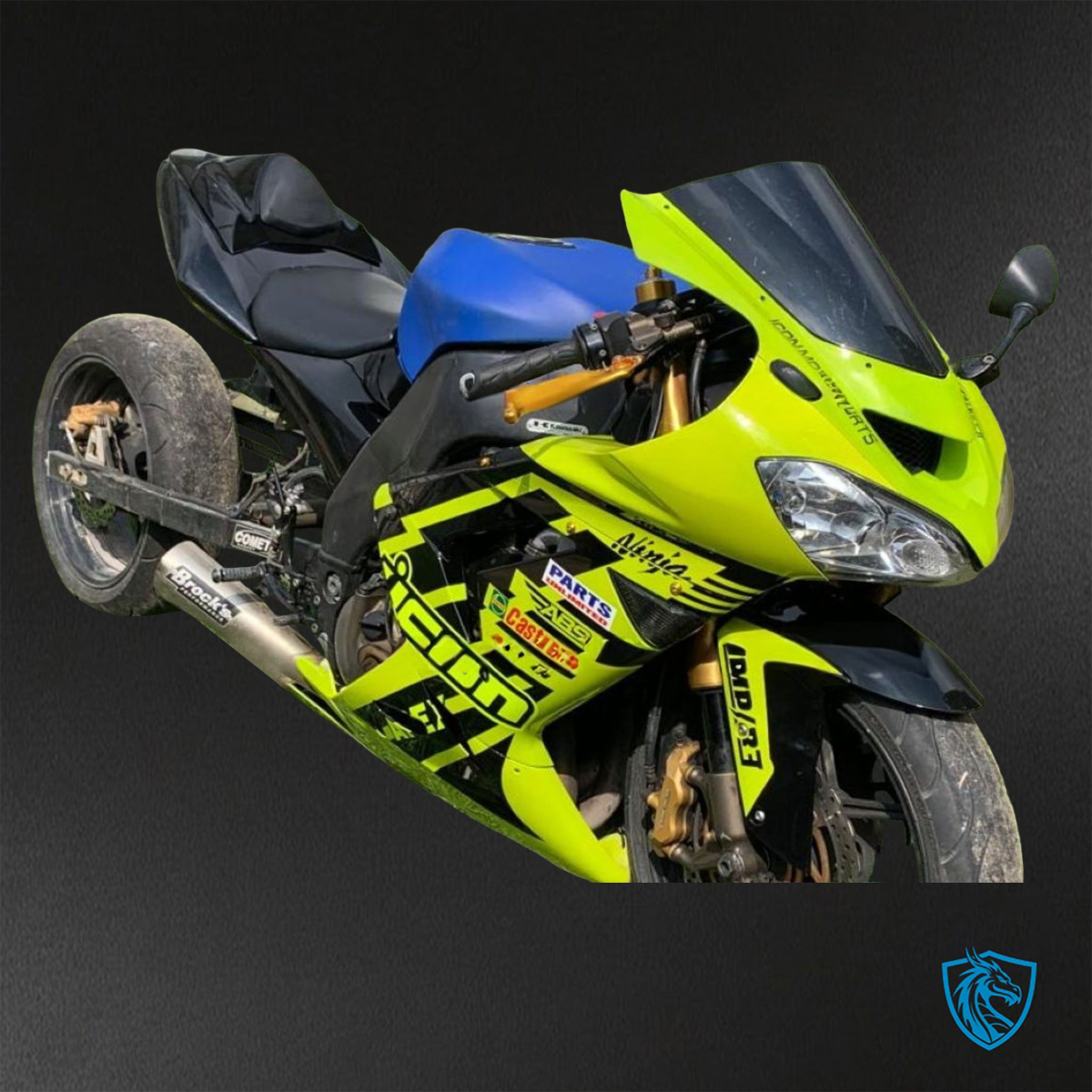 Kawasaki Ninja ZX-10R (2004-2005) Yellow & Black Fairings Kit - Aftermarket ABS Bodywork
