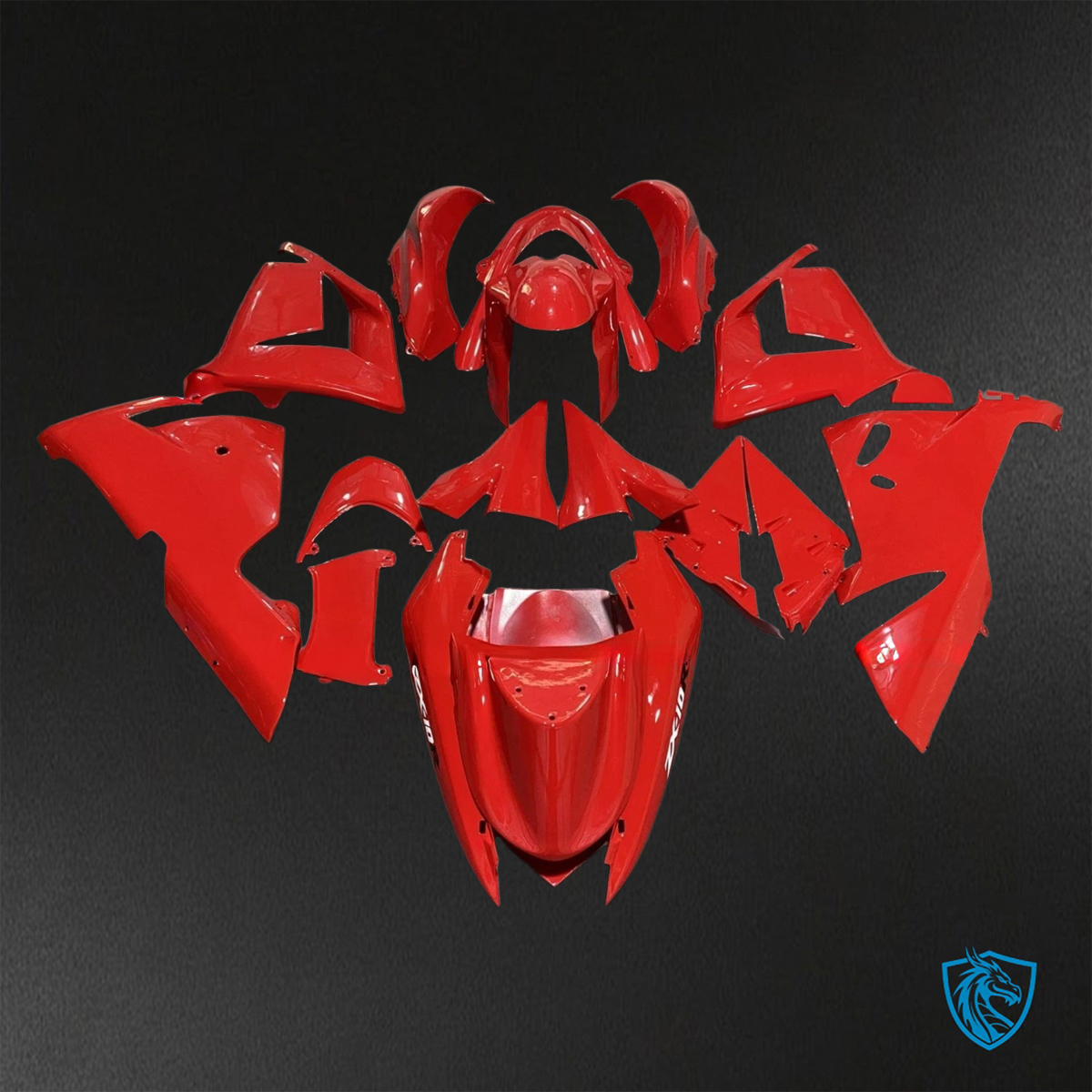 Kawasaki Ninja ZX-10R (2004-2005) Glossy Red Fairings Kit - Aftermarket ABS Bodywork
