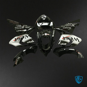Kawasaki Ninja ZX-10R (2004-2005) White & Black - Custom ABS Fairing Kit