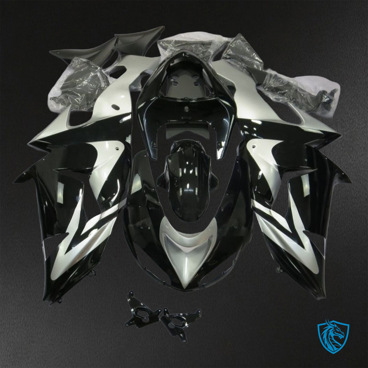 Kawasaki Ninja ZX-10R (2006-2007) Black & Grey - Replacement Motorcycle Fairings Kit