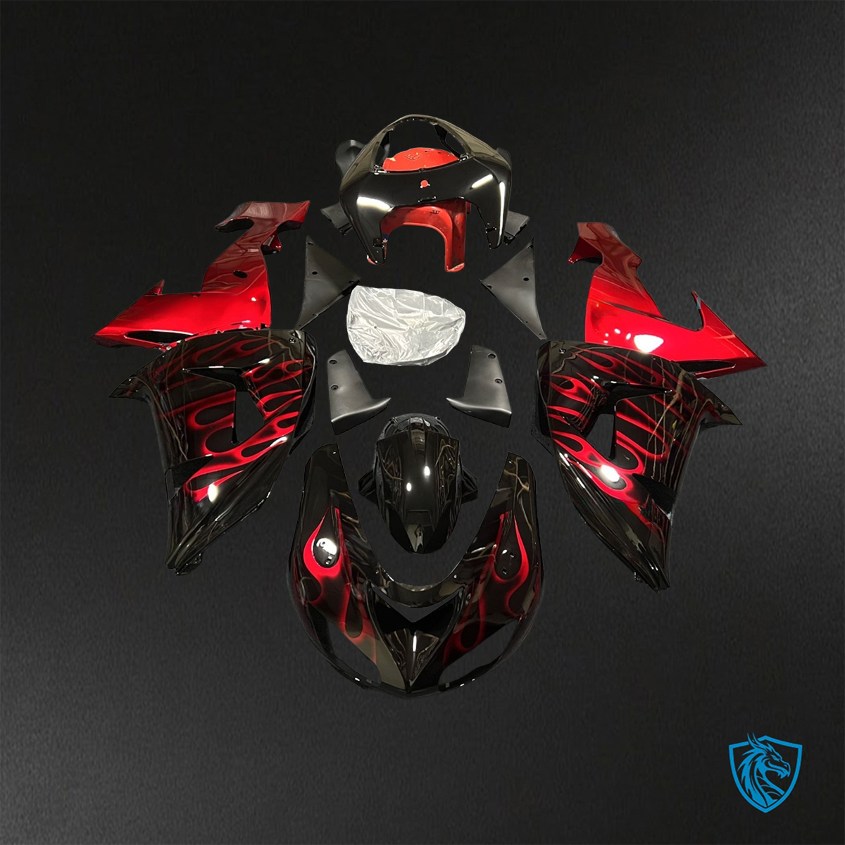 Kawasaki Ninja ZX-10R (2006-2007) Red & Black ABS Bodywork - Fairings Kit