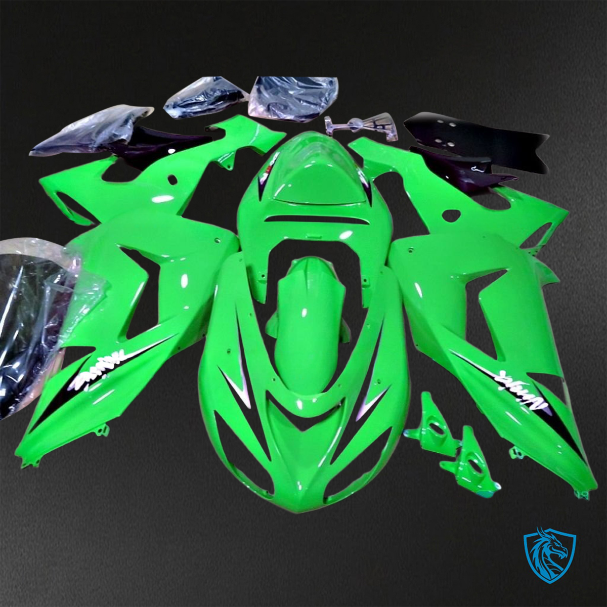 Kawasaki Ninja ZX-10R (2006-2007) Green - Custom ABS Fairing Kit