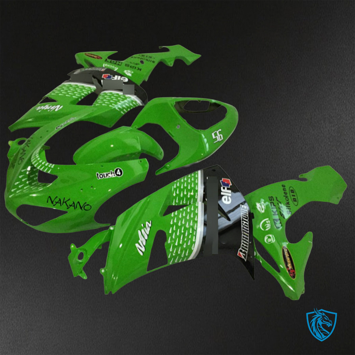 Kawasaki Ninja ZX-10R (2006-2007) Green - Replacement Motorcycle Fairings Kit