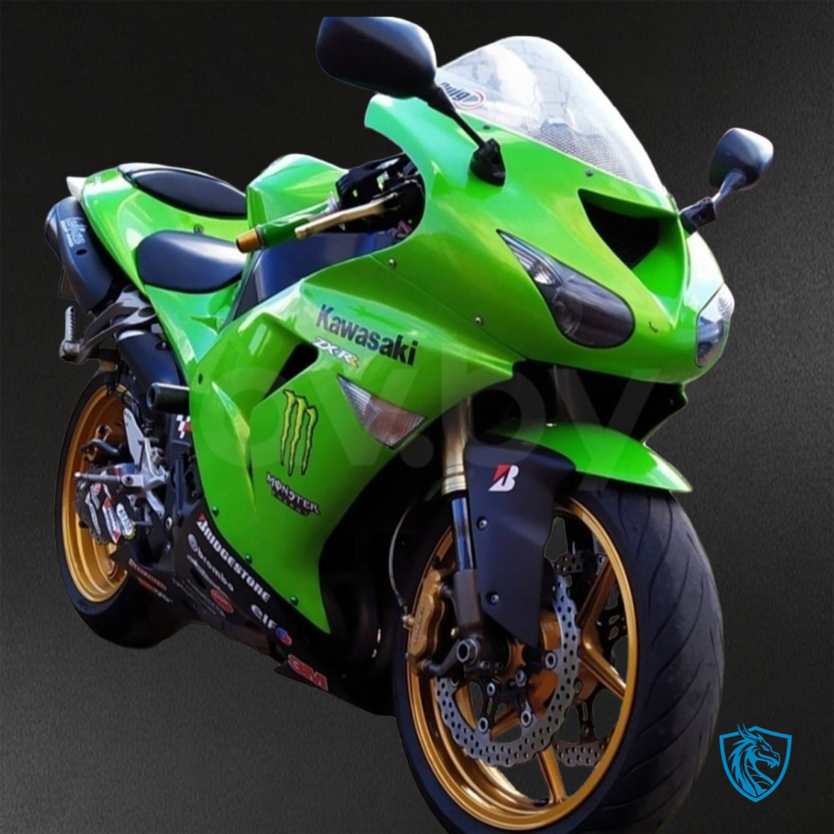 Kawasaki Ninja ZX-10R (2006-2007) Green & Black ABS Bodywork - Fairings Kit