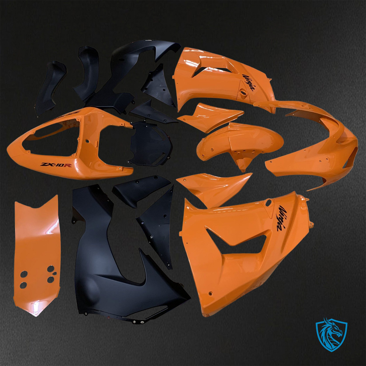 Kawasaki Ninja ZX-10R (2006-2007) Orange - Replacement Motorcycle Fairings Kit