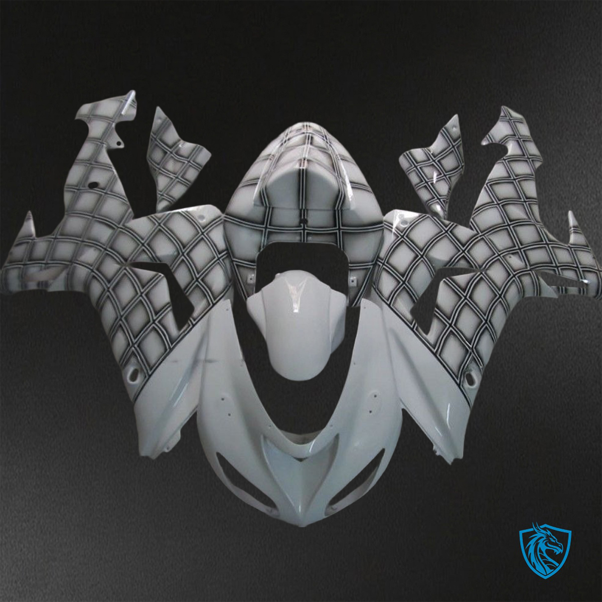 Kawasaki Ninja ZX-10R (2006-2007) White & Black - Replacement Motorcycle Fairings Kit