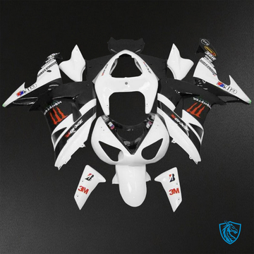 Kawasaki Ninja ZX-10R (2006-2007) White Monster ABS Bodywork - Fairings Kit