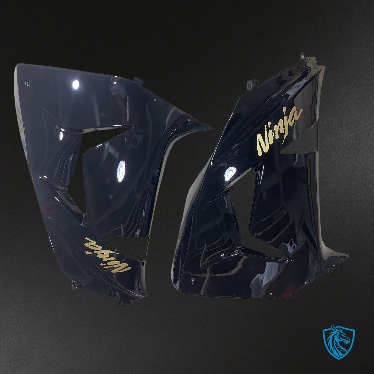 Kawasaki Ninja ZX-10R (2006-2007) Glossy Matte Black Fairings Kit - Aftermarket ABS Bodywork