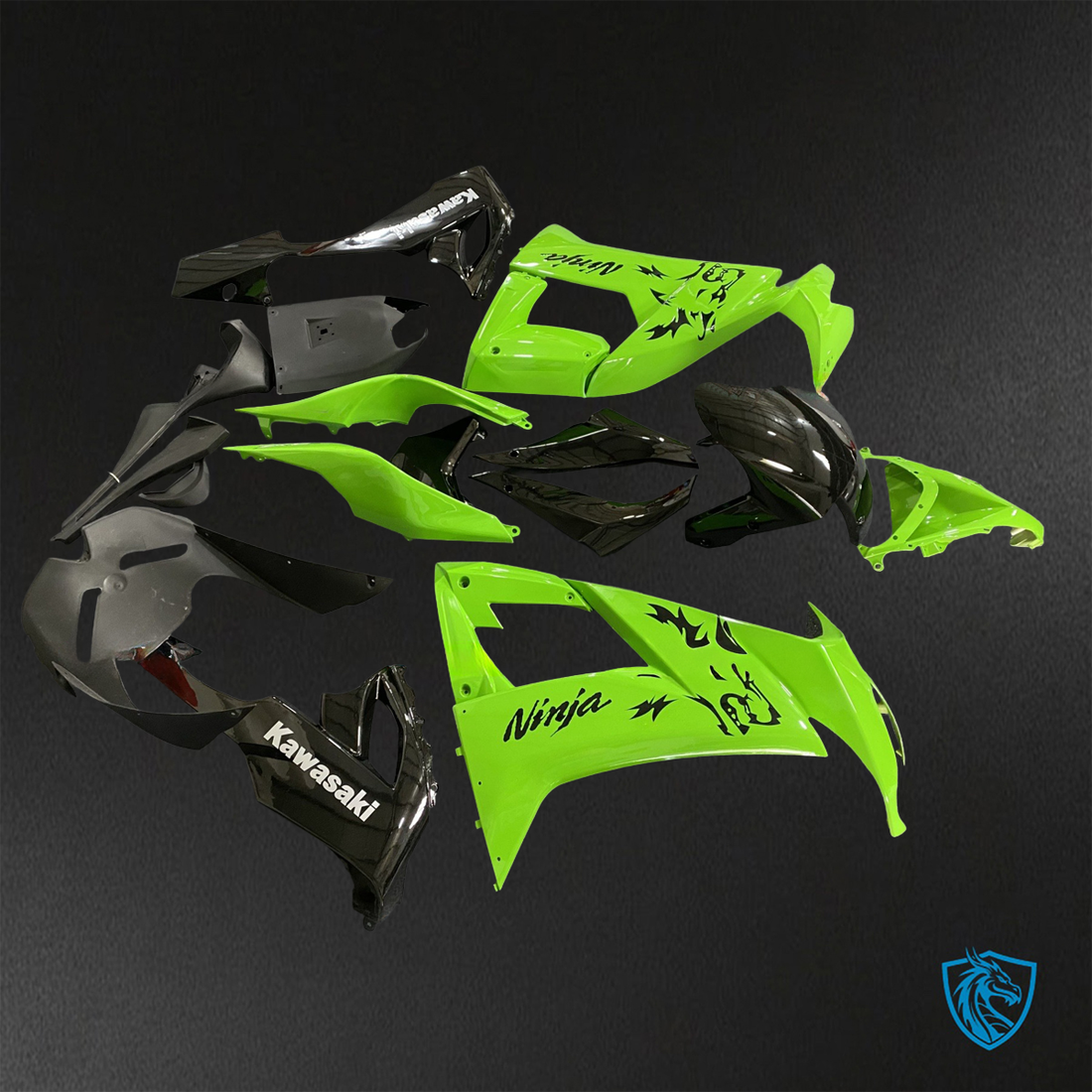 Kawasaki Ninja ZX-10R (2008-2010) Gloss Green & Black - Replacement Motorcycle Fairings Kit