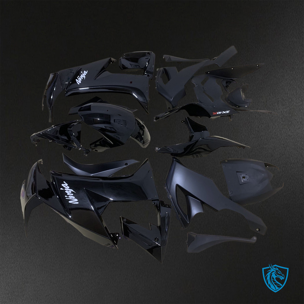 Kawasaki Ninja ZX-10R (2008-2010) Black - Custom ABS Fairing Kit