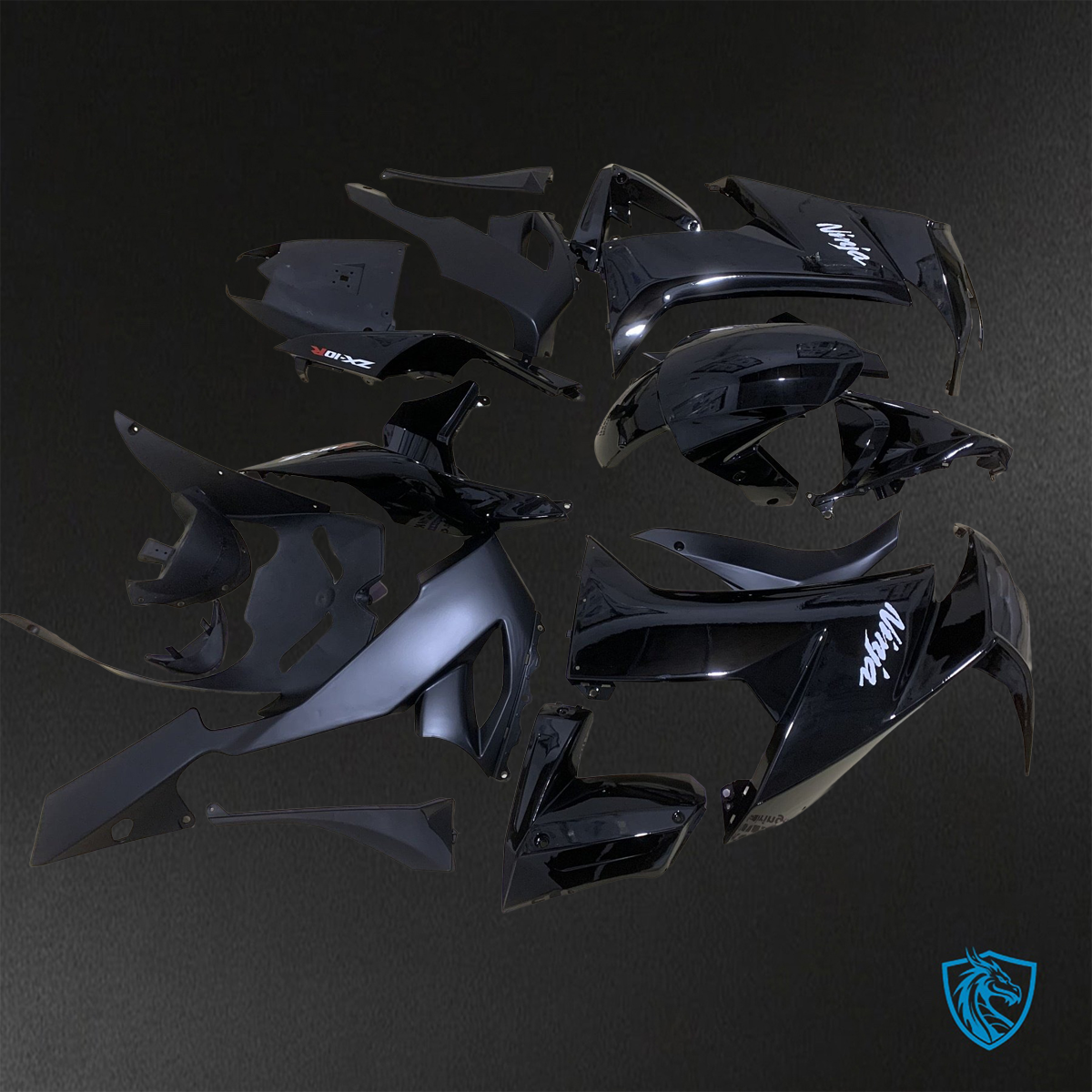 Kawasaki Ninja ZX-10R (2008-2010) Black - Custom ABS Fairing Kit