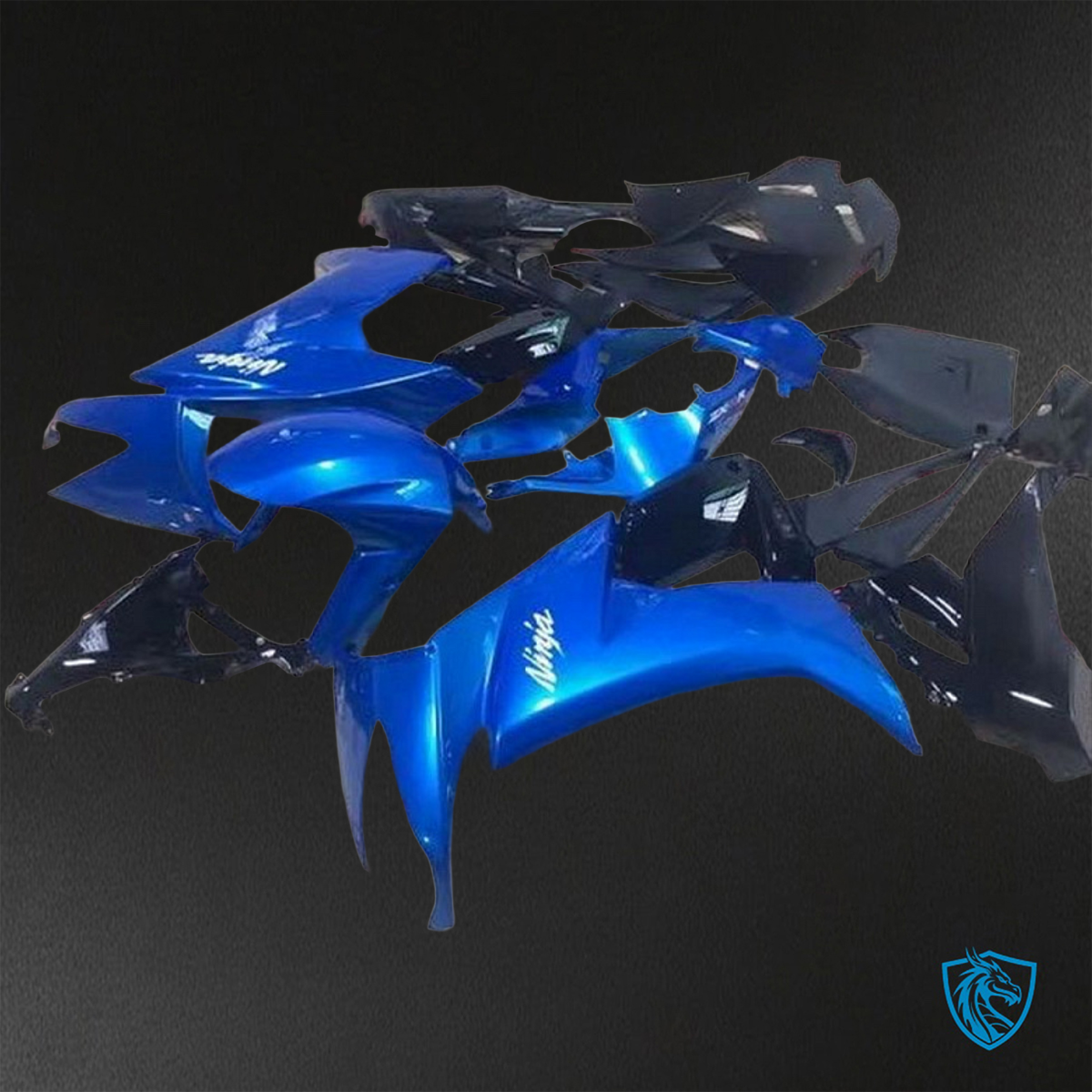 Kawasaki Ninja ZX-10R (2008-2010) Blue & Black - Replacement Motorcycle Fairings Kit