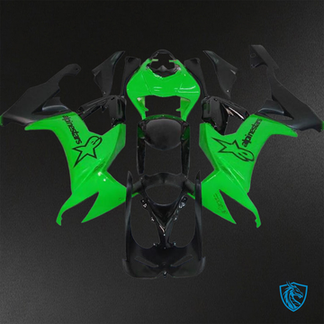 Kawasaki Ninja ZX-10R (2008-2010) Green & Black Fairings Kit - Aftermarket ABS Bodywork