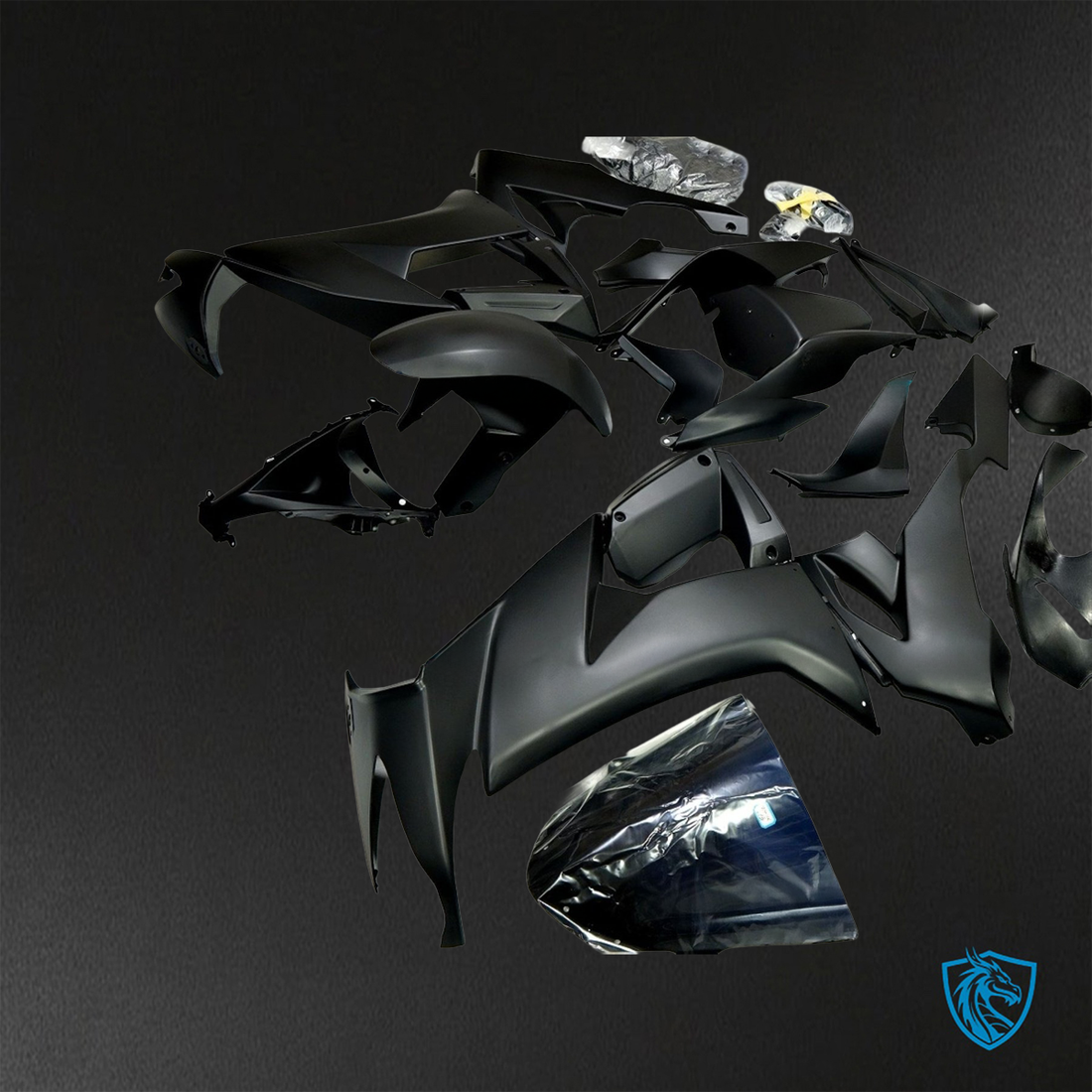 Kawasaki Ninja ZX-10R (2008-2010) Matte Black ABS Bodywork - Fairings Kit