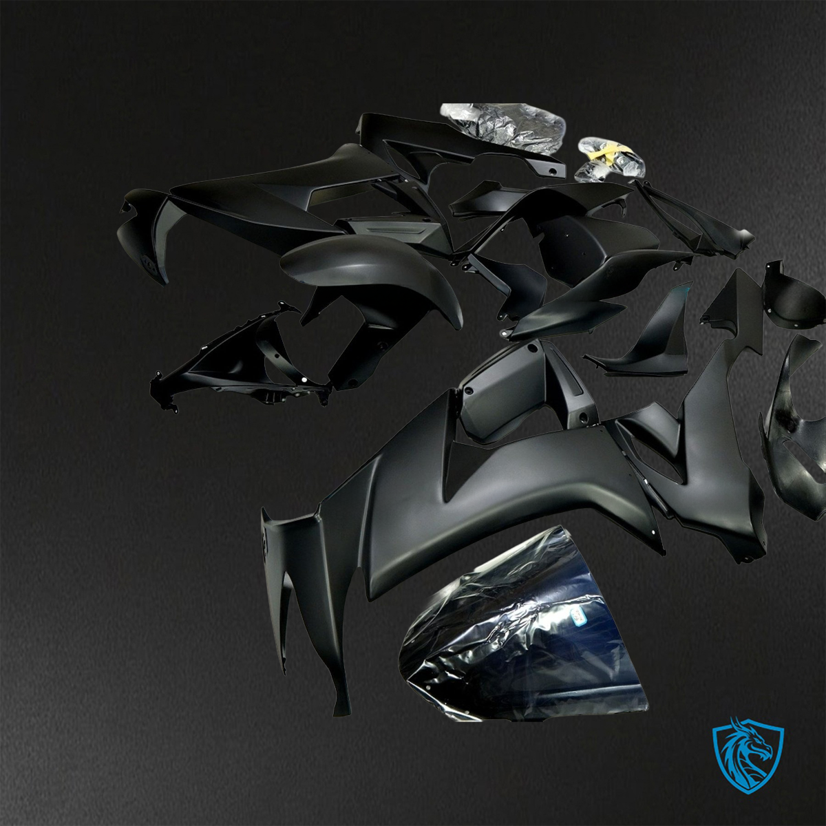 Kawasaki Ninja ZX-10R (2008-2010) Matte Black ABS Bodywork - Fairings Kit