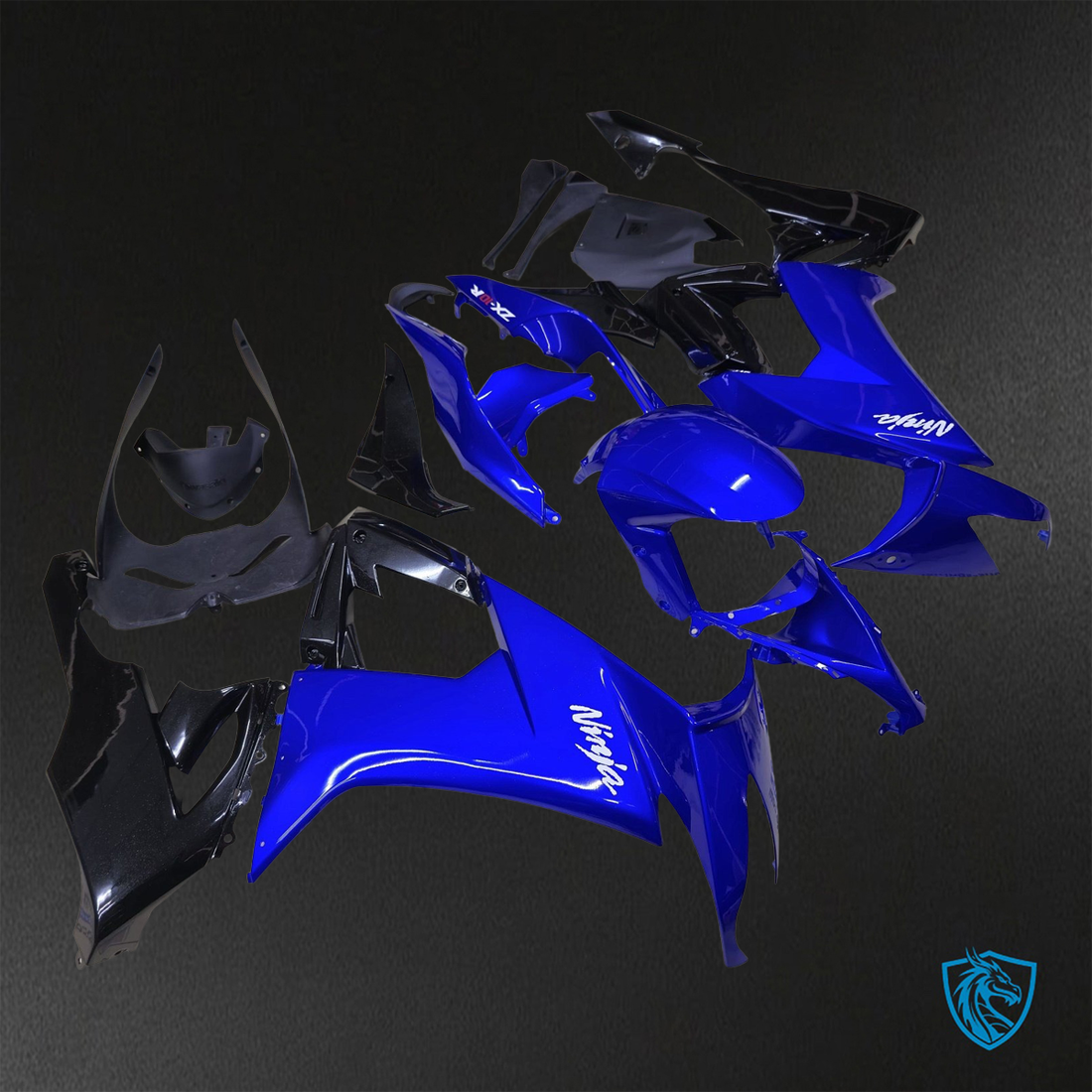 Kawasaki Ninja ZX-10R (2008-2010) Gloss Blue & Black - Replacement Motorcycle Fairings Kit