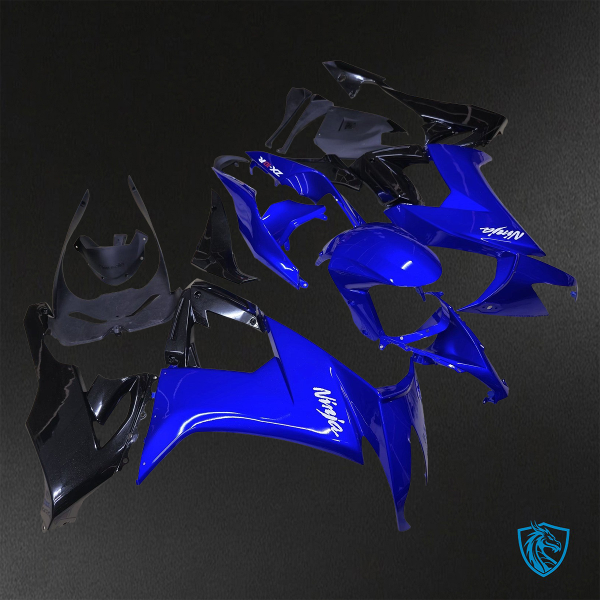 Kawasaki Ninja ZX-10R (2008-2010) Gloss Blue & Black - Replacement Motorcycle Fairings Kit
