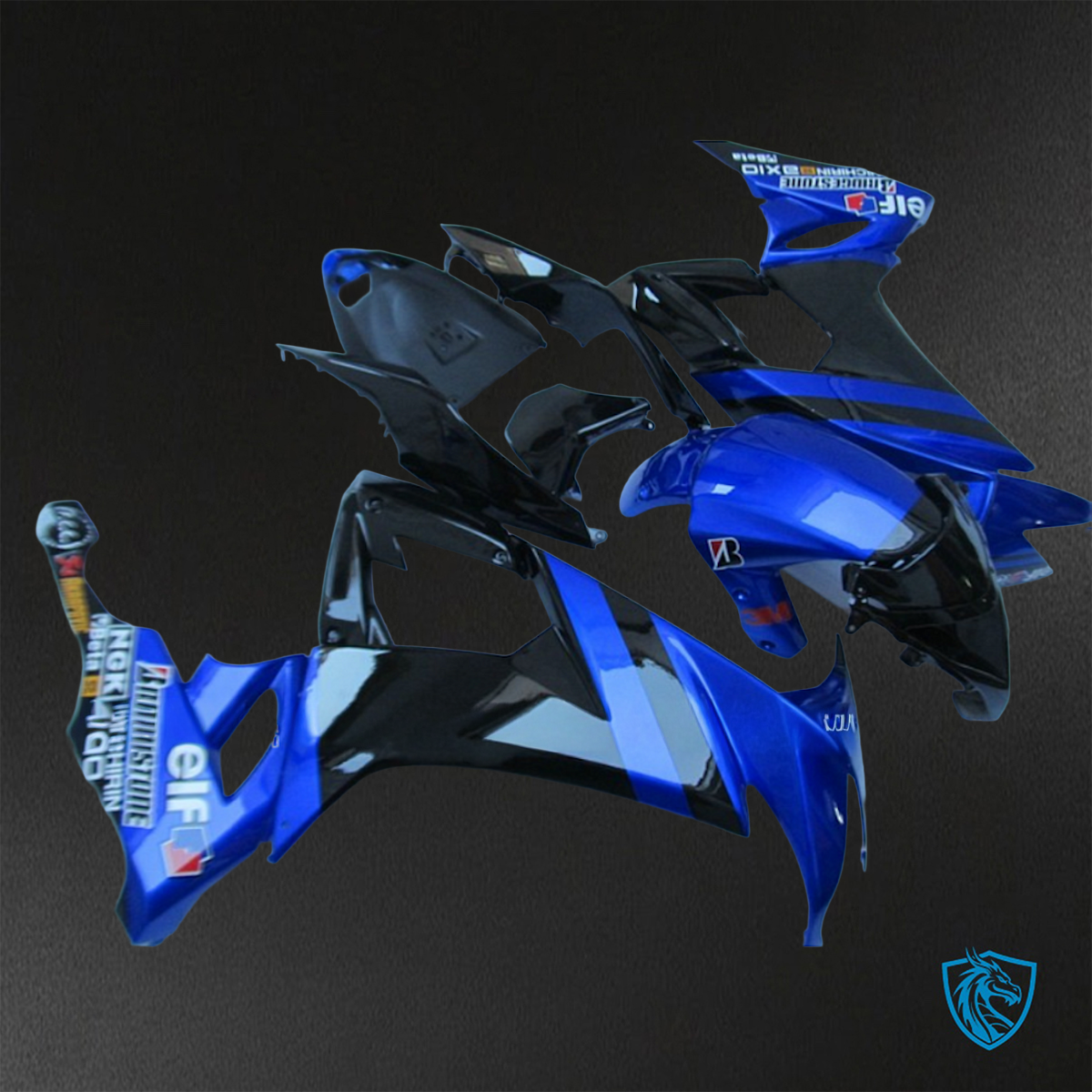 Kawasaki Ninja ZX-10R (2008-2010) Blue & Black Fairings Kit - Aftermarket ABS Bodywork