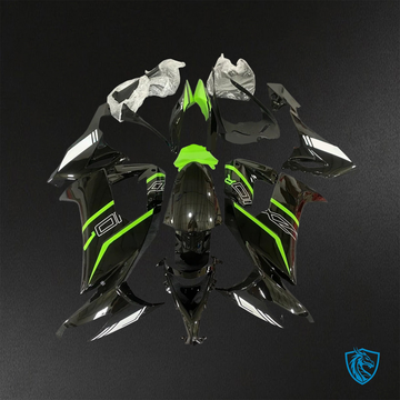 Kawasaki Ninja ZX-10R (2008-2010) Gloss Black & Green - Replacement Motorcycle Fairings Kit