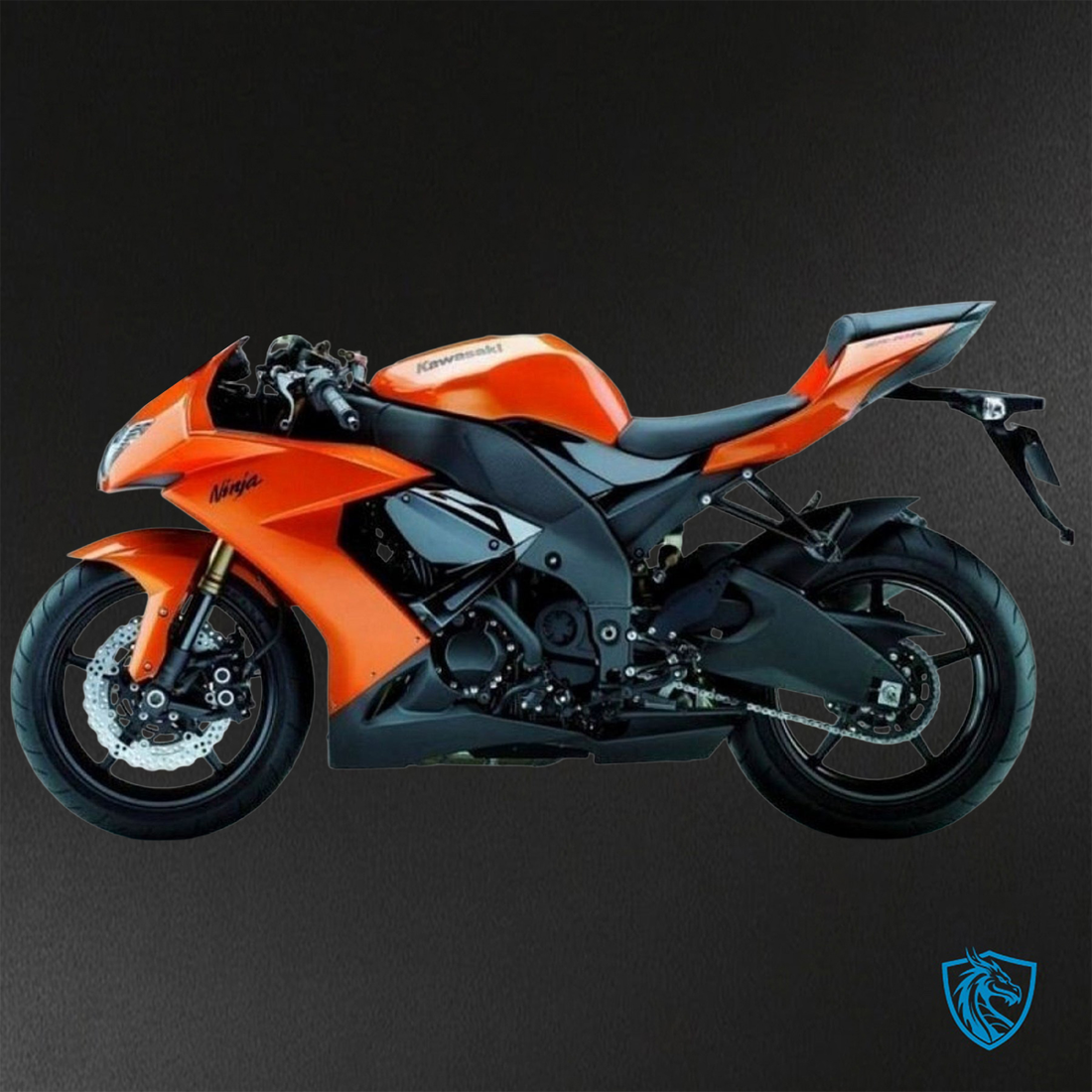 Kawasaki Ninja ZX-10R (2008-2010) Orange & Black - Custom ABS Fairing Kit