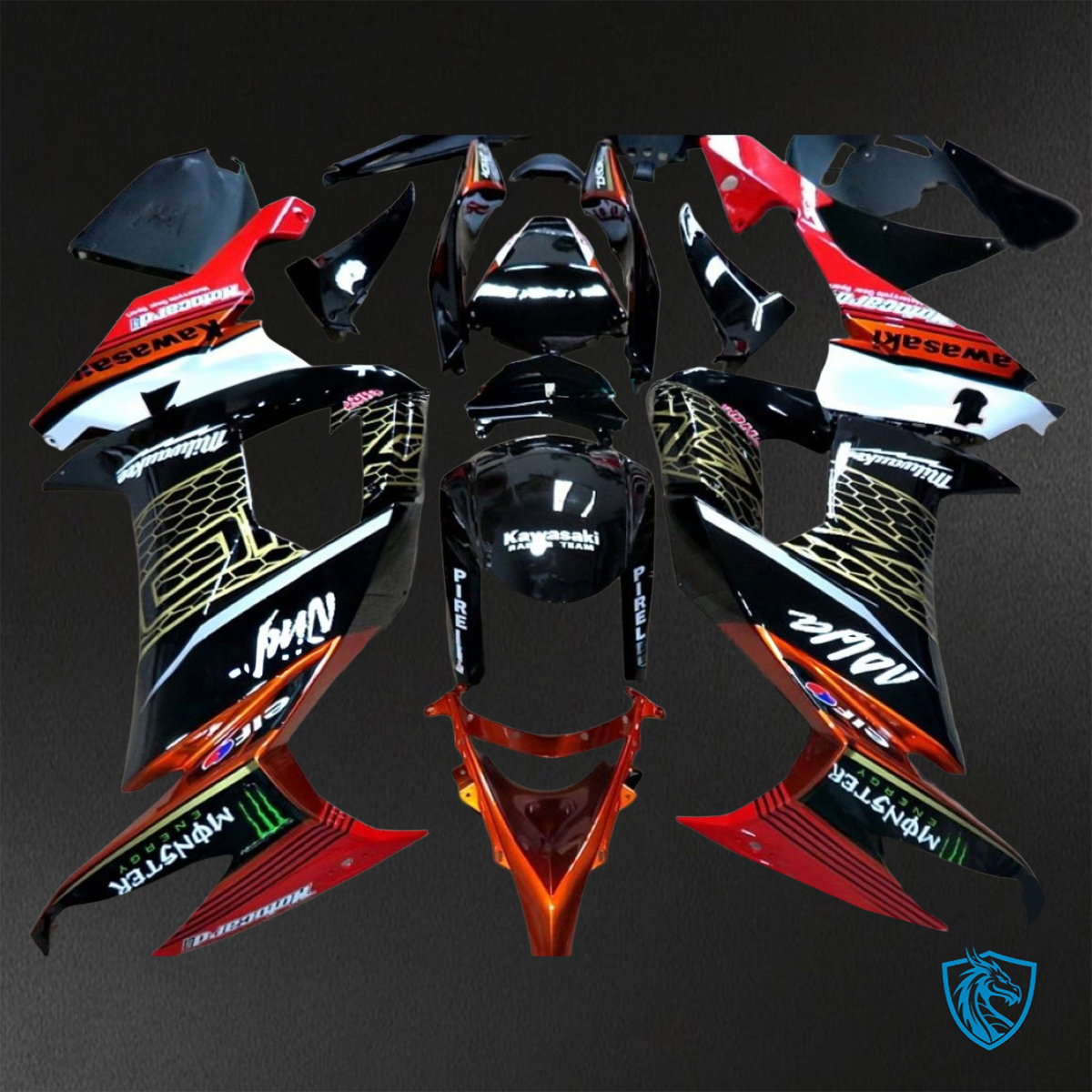 Kawasaki Ninja ZX-10R (2008-2010) Multicolor ABS Bodywork - Fairings Kit
