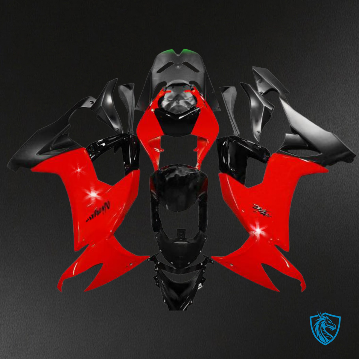 Kawasaki Ninja ZX-10R (2008-2010) Red & Black - Replacement Motorcycle Fairings Kit