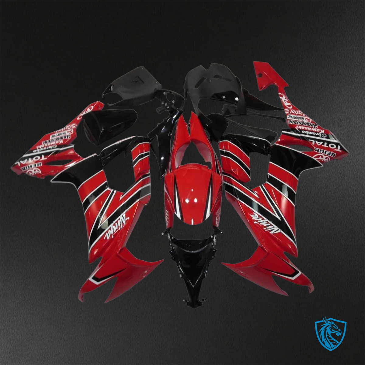 Kawasaki Ninja ZX-10R (2008-2010) Red & Black ABS Bodywork - Fairings Kit