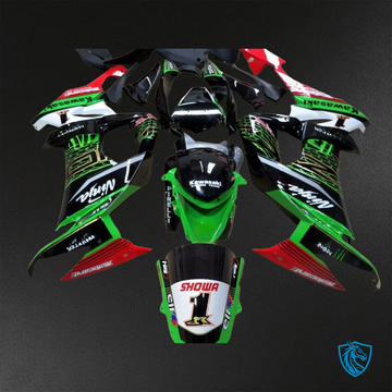 Kawasaki Ninja ZX-10R (2008-2010) Black, White & Green ABS Bodywork - Fairings Kit
