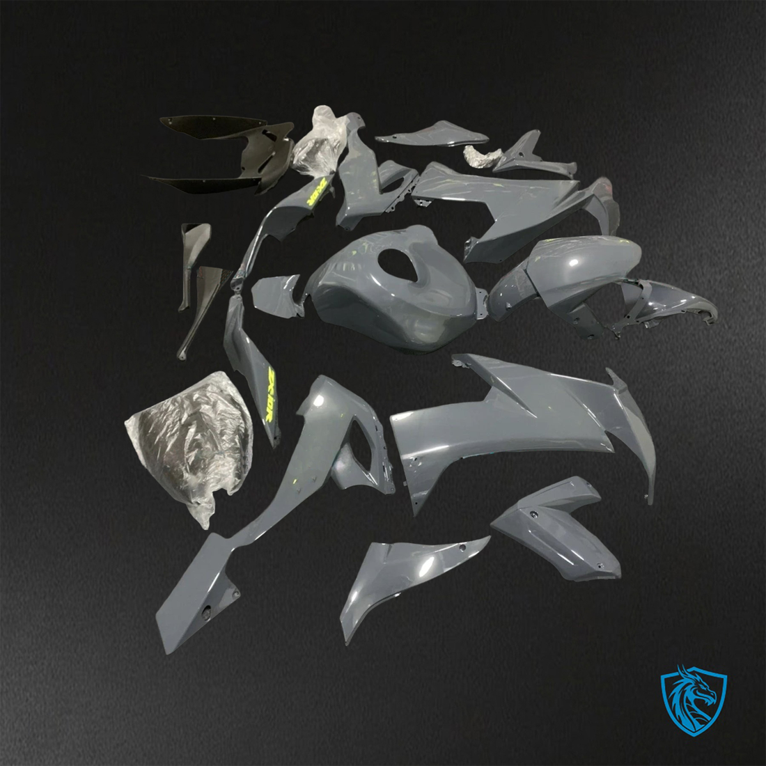 Kawasaki Ninja ZX-10R (2008-2010) Gloss Gray - Replacement Motorcycle Fairings Kit