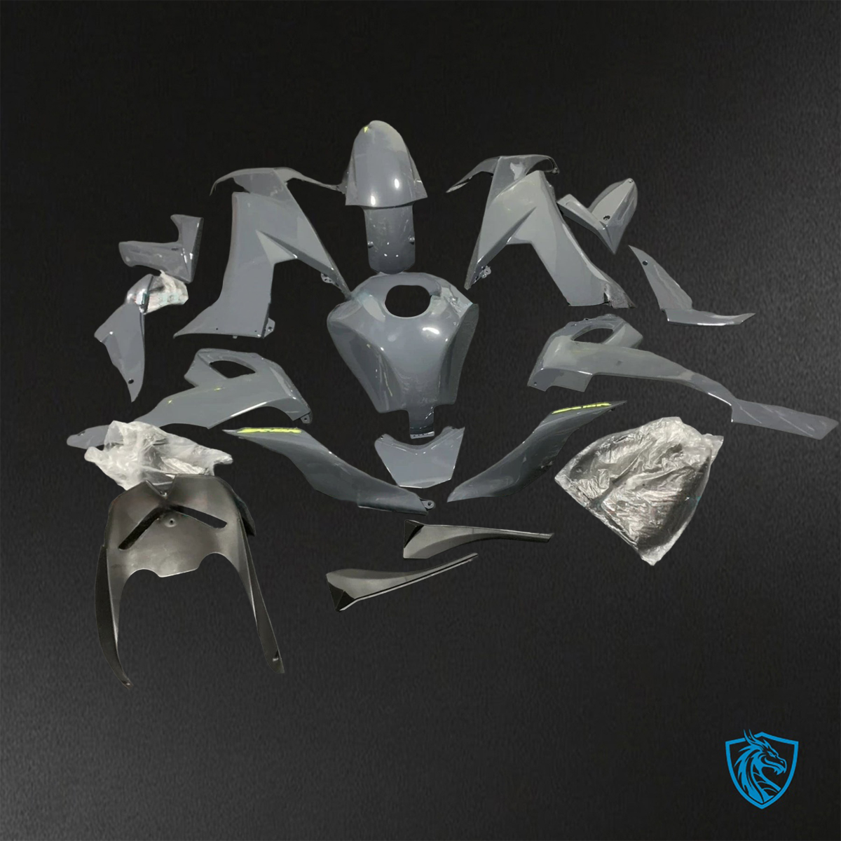 Kawasaki Ninja ZX-10R (2008-2010) Gloss Gray - Replacement Motorcycle Fairings Kit