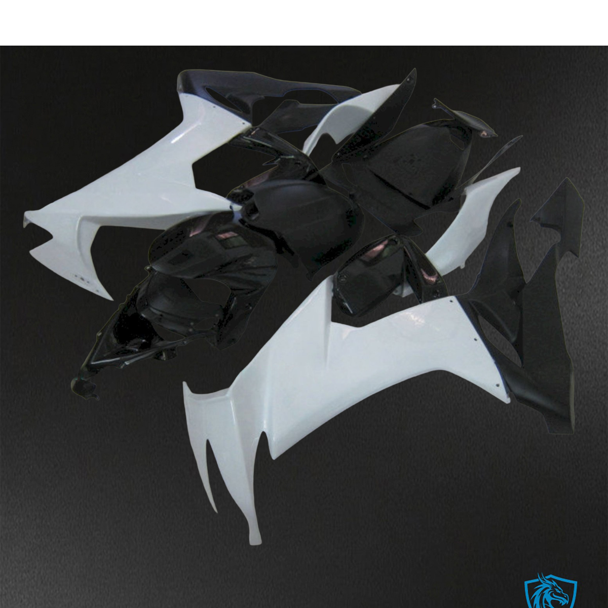 Kawasaki Ninja ZX-10R (2008-2010) Black & White - Replacement Motorcycle Fairings Kit