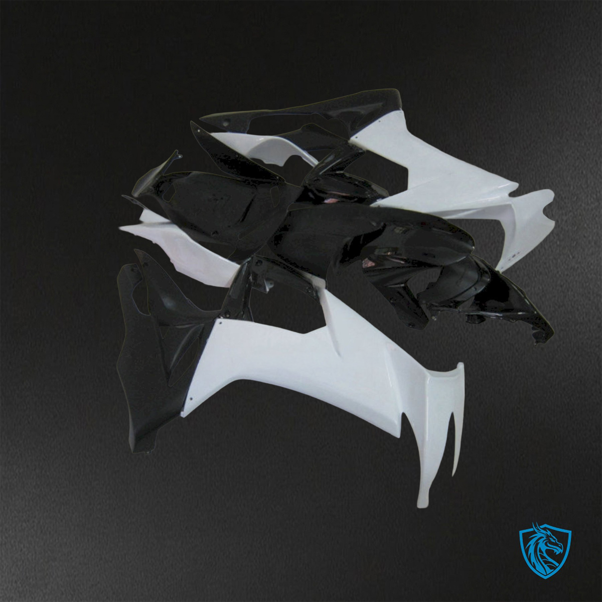 Kawasaki Ninja ZX-10R (2008-2010) Black & White - Replacement Motorcycle Fairings Kit