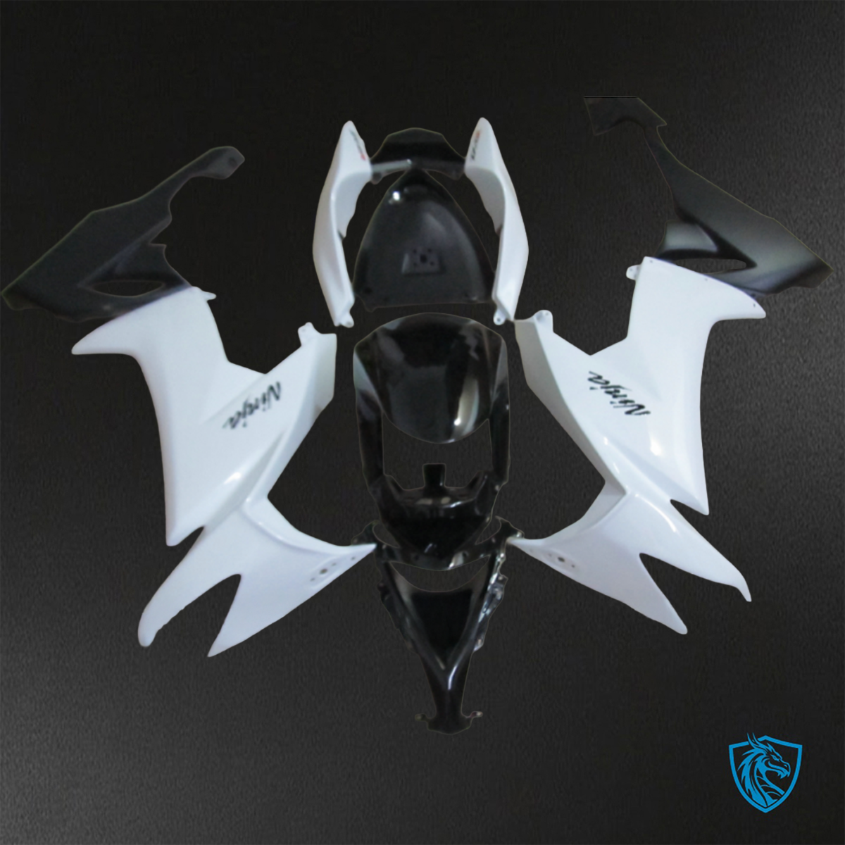 Kawasaki Ninja ZX-10R (2008-2010) White & Black ABS Bodywork - Fairings Kit