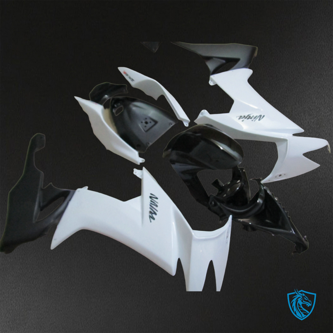 Kawasaki Ninja ZX-10R (2008-2010) White & Black ABS Bodywork - Fairings Kit