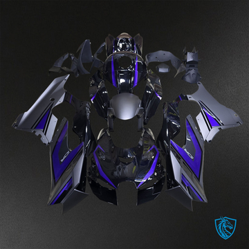 Kawasaki Ninja ZX-10R (2021-2023) Black, Gray & Purple Fairing Kit - ABS Bodywork