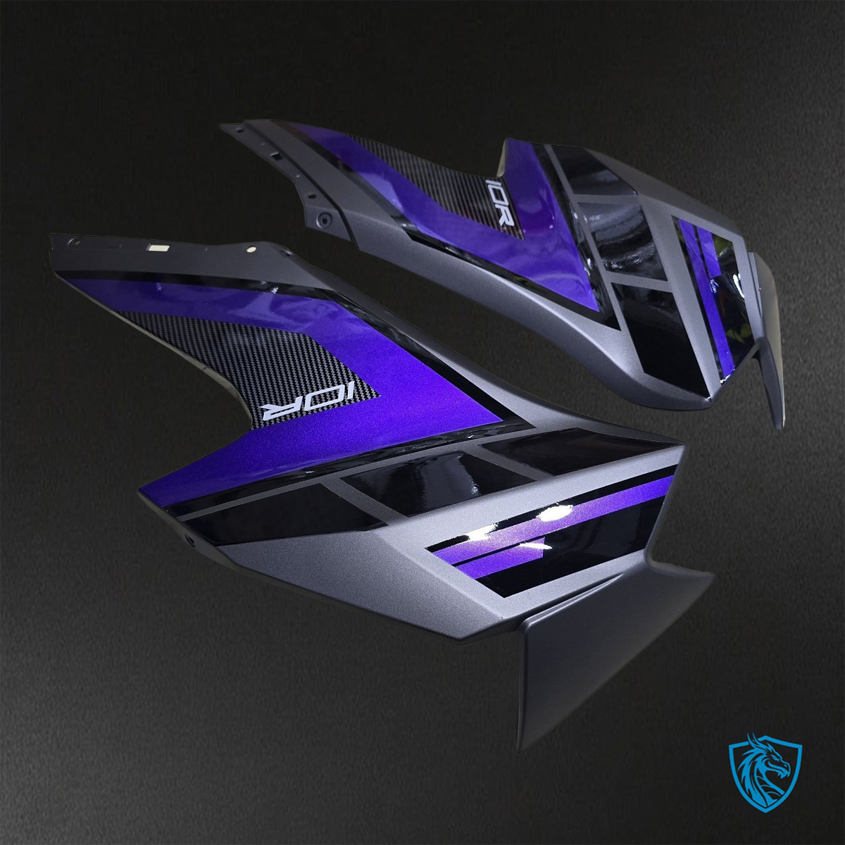 Kawasaki Ninja ZX-10R (2021-2023) Black, Gray & Purple Fairing Kit - ABS Bodywork