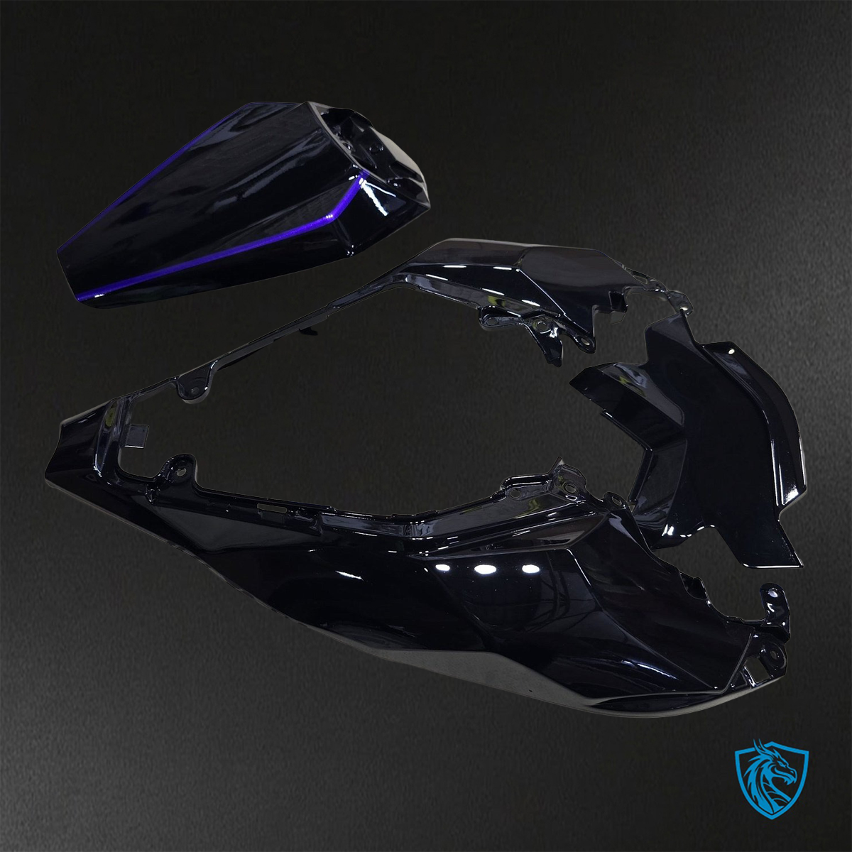 Kawasaki Ninja ZX-10R (2021-2023) Black, Gray & Purple Fairing Kit - ABS Bodywork