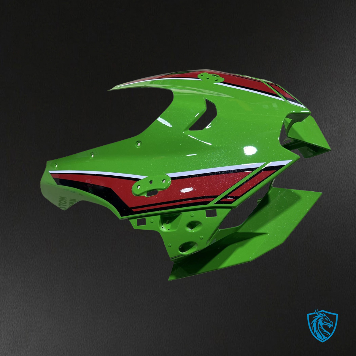 Kawasaki Ninja ZX-10R (2021-2023) Glossy Green, Black & Red Fairing Kit - Aftermarket ABS Bodywork